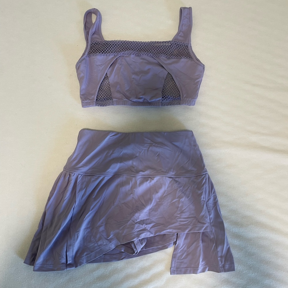 SHEIN Lavender Activewear Set Rave Outfit